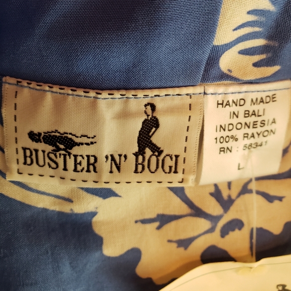 Buster 'n' Bogie 2 pc. blue and white halter top with wrap skirt s/m - Picture 8 of 8